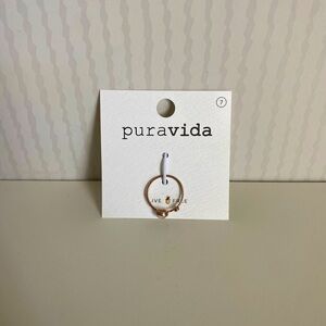 Pura vida rose gold ring with jewels